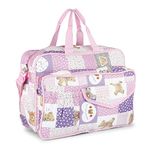 BAGZEE Baby Bag for Mother, Mother Bag, Diaper Bag for Girls and Boys (purple)