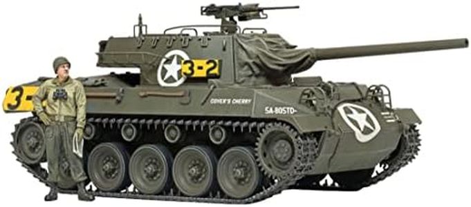 TAMIYA Army 35376 1:35 US M18 Hellcat Tank Destroyer-Faithful Replica, Plastic, Crafts, Model Kit, Assembly, Unpainted, Multicoloured