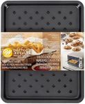 Wilton Perfect Results Toaster Oven Baking Sheet Pan & Crisper Tray, 2-Piece Baking Set, Black, Steel