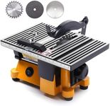 NAWESRVA 4" Mini Portable Table Saw with 3 Blades – Compact Electric Cutting Machine, Adjustable Miter Guide, High-Speed Motor – Perfect for DIY Crafts, Wood, Metal, Ceramic, Glass