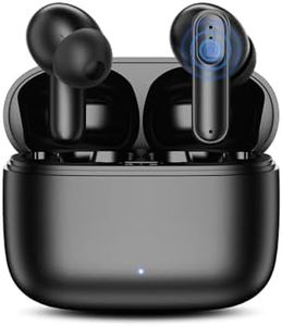 ZvcllI Wireless Earbuds, 42H Playtime in-Ear Headphones, HiFi Stereo Earphones with Microphone for TV/Phone/Laptop/Computer