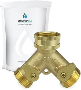 SMARDY Distributeur 2 Voies 3/4" Raccord en Y Laiton Robinet Double Machine a Lave pour Maison Cave Jardin