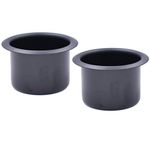 2Pcs Metal Sofa Recliner-Handles Cup Holder Insert Replacement Drink Can Holder for Sofa Boat Rv Couch Car Truck Poker Table, Black