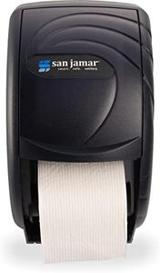 San Jamar R3590TBK Black Pearl Oceans Duett Standard Bath Tissue Dispenser