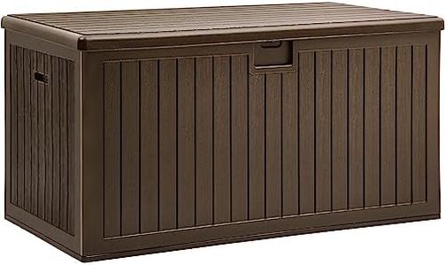 YITAHOME XXL 230 Gallon Large Deck Box,Outdoor Storage for Patio Furniture Cushions,Garden Tools with Flexible Divider, Waterproof,Lockable (Brown)