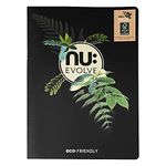 Nu Notebooks - Evolve Range - Recycled Notebook - A4 Notebook - Stitched Notebook - Stationery Notebooks - Professional Notepad - 80 Pages, Black