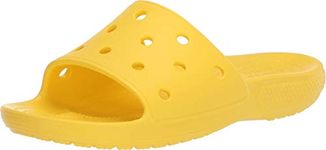 Crocs Unisex Classic Crocs Slide Open Toe Sandals, Yellow Lemon 7c1, 11 UK Men 12 UK Women