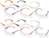 12pak Safety Glasses for Nerf Gun Kids Party - Clear Lens w/Multi-Colored Frames