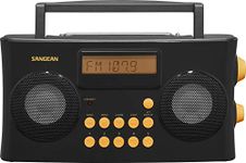 Sangean AM/FM Stereo Portable Radio with Voice Prompts, PR-D17, Black