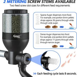 Hygger Automatic Fish Feeder – Large 5.5L Programmable Pond Feeder with LCD