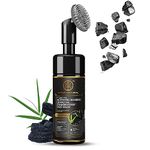 Khadi Natural Activated Bamboo Charcoal Foaming Face Wash With In- Built Face Brush | Anti-Pollution Face Wash| Face Wash for Removing Dead Skin Cells|Powered Botanics|150ml