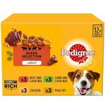 PEDIGREE ADULT Dog Food Pouches Mixed Selection in Jelly 4 x 12 x 100g Packs