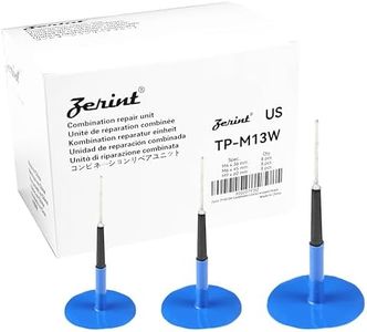 ZERINT TP-M13W Combination Repair Unit Kit, Tire Repair Patch Plug Kit 4 x 35 mm, 6 x 45 mm and 9 x 60 mm Wrapped stem 8 pcs Each
