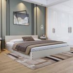 Wakefit Bed | King (78 X 72) Engineered Wood Bed with Storage, 1 Year Warranty | - Cosma - pumic Grey