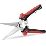 WYF Pruning Scissors, Professional Garden Shears - Straight Stainless Steel Blades - Sharp Gardening Hand Pruner for Garden Harvesting Fruits, Vegetables, Trimming Flowers and Plants, 8.1IN(Red)