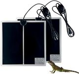 Reptile Heating Mat, FIPASEN 2PCS Reptile Heating Pad with Temperature Adjustment for Reptiles Tortoise Snakes Lizard Gecko Hermit Crab Amphibians - Removable Terrarium Heat Mats(14W, 11x11 inches)