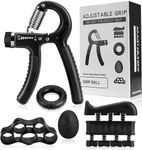 BIRDLINE Hand Grip Strength Trainer, 5 PC Set Hand Grip Strengthener with Counter, Adjustable Resistance 5 to 60 kg, Non-Slip Gripper, Perfect for Athletes Fingure & Hand Exercising.