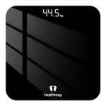 Healthkeep Digital Bathroom Scales for Body Weight, Weight Scale with High Precision Sensors Accurate Weighing Scale Round Corner Design LED Display Max. 180kg/400lb