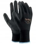 24 pairs of PU black coated nylon work gloves, garden, builders, mechanic - Black -