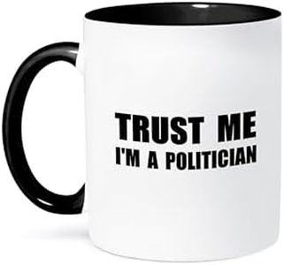 3dRose Trust me I'm a Politician work humor Funny politics government job gift Two Tone Mug, 11 oz, Black