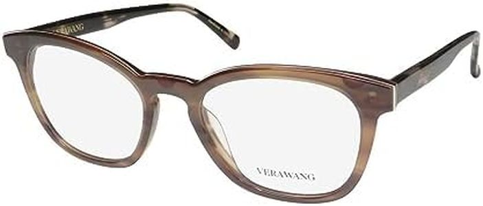 Vera Wang V509 Handmade Exclusive Series Premium Segment Eyeglass Frame/Glasses, Tabac, 9-11