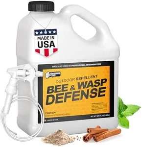 Exterminator’s Choice - Bee and Wasp Defense Spray - One Gallon - Natural, Non-Toxic Bee and Wasp Repellent - Quick and Easy Pest Control - Safe Around Kids and Pets