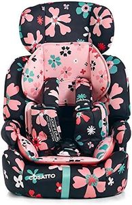 Cosatto Zoomi Toddler Car Seat & Booster Seat | 9 Months-12 Years | 5 Point Anti-Escape Harness, Adjustable Headrest, Removable Washable Covers - Forward Facing for Group 123 (Paper Petals)