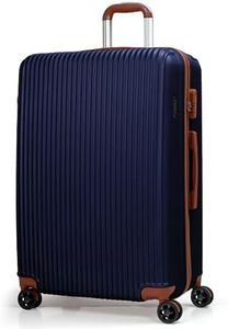 CALDARIUS Large Luggage | Durable Suitcases | Lightweight & Secure with Combination Lock | Smooth 4 Dual Spinner Wheels | Ideal Travel Bag & Luggage Sets (Navy Blue, Large 28'')