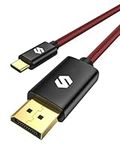 Silkland USB C to DisplayPort Cable 6.6FT (4K@60Hz, 2K@165Hz 144Hz, 1080P@240Hz), Black Type C to DP [Thunderbolt 4/3 Compatible] for MacBook Pro, iPad Pro, iMac, Surface