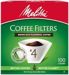 Melitta 4 Cone Coffee Filters, Whit