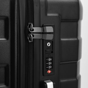 RMW 2-Piece Hard Shell Suitcase Set – Lightweight, Spinner Wheels, Black (20" Cabin + 24" Medium)