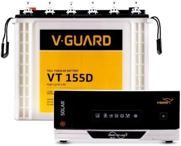 V-Guard Solar Inverter & Battery Combo (1200 s IoT Sine Solar Inverter with Tall Tubular 150Ah Battery) for Home, Office & Shops