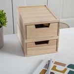 Martha Stewart Weston Stackable Wooden Storage Boxes with Pullout Drawers