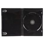 10 x Premium Quality Black Single DVD Disc Cases with a 14mm Spine and Plastic Sleeve for Inserting Artwork and Internal Booklet Clips By Dragon Trading – Protects Your Discs