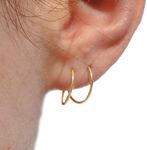 14k Real Dainty Gold Earrings Tight