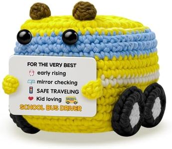 AICHPVOY Bus Driver Appreciation Gifts for School Bus Drivers Cute Handmade Crochet School Bus Driver Gifts School Stocking Stuffers Mens Christmas Stocking