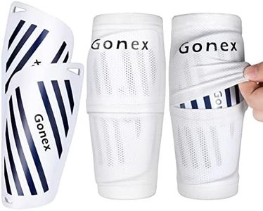 Gonex Soccer Shin Guards for Kids Adult, Youth Boys Girls Shin Guards Slip in Soccer Shin Pad Sleeves Canilleras for Football Games, EVA Cushion Protection Reduce Shocks & Injuries
