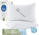 Nappler Cooling Pillow for hot Sleepers - Bed Pillows King Size Premium Set of 2 - Supportive Breathable Adjustable Shredded Memory Foam - Medium to Firm Pillows for Back, Stomach & Side Sleepers