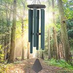 Paradigm Pictures 30.5 inch Big Wind Chimes for Home Balcony Positive Energy (Big Army Green Pipe Wood)