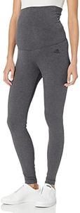 adidas Women's Essentials Cotton Leggings (Maternity), Dark Grey Heather/Black, X-Small