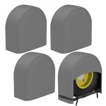 K-Musculo RV Tire Covers 4-Pack, Waterproof Wheel Covers for RV Wheel Travel Trailer Camper Truck SUV, Fit 30-32 Inch Tire Diameter Buckle (Gray)