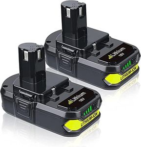 Masione 2Pack 3.0Ah 18V P102 Lithium-Ion Replacement for Ryobi 18v Battery P102 P103 P104 P105 P107 P108 P109 P190 Compatible with Ryobi Batteries Cordless Power Tools