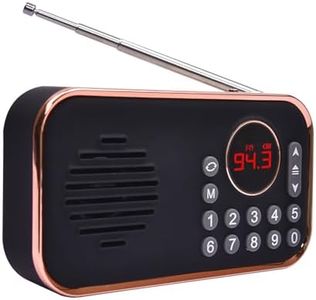 Pagaria Pocket FM Radio, 5 Watts with Bluetooth/USB/TF, Type C Charging, Earphone, Rechargeable, Model: WALKIE (Black)