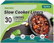 Syntus Slow Cooker Liners, Cooking Bags Large Size Crock Pot Liners Disposable Pot Liners Plastic Bags, Fit 3QT to 8QT for Slow Cooker Crockpot Cooking Trays, 13"x 21" 1 Pack (30 Liners)