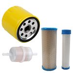 HIFROM 24 050 13-S Fuel Filter 52 050 02-S Oil Filter 25 083 01-S Air Filter & Pre Filter for Kohler Lawnmower Engine