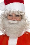 Smiffys Deluxe Santa Beard Pearl, Grey 16.5cm / 6.5in, Christmas Fancy Dress Accessory, Santa Dress Up Cosmetics & Disguises.