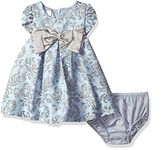 Bonnie Baby Girls' Toile Printed Empire Dress, Blue, 18 Months