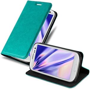 Cadorabo Funda Libro para Samsung Galaxy S3 / S3 Neo en Turquesa Petrol - Cubierta Proteccíon con Cierre Magnético, Tarjetero y Función de Suporte - Etui Case Cover Carcasa