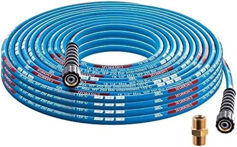 Tubo flessibile per idropulitrici - Sostituzione tubo flessibile di prolunga Kärcher - 250bar DN6 Profi M22x1,5 Tubo flessibile ad alta pressione per Kärcher HD HDS - Blu - Tubo da 15 m