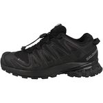 Salomon Women's XA PRO 3D V8 GTX, lightweight shoes for trail running and hiking, waterproof, Black Phantom, 10 CA